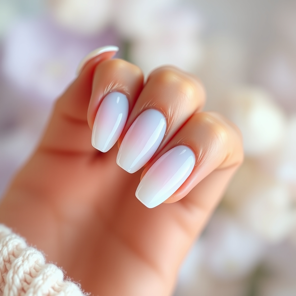 The Enchanting Lure of Blueberry Milk and Micro French: A Modern Nail Art Romance