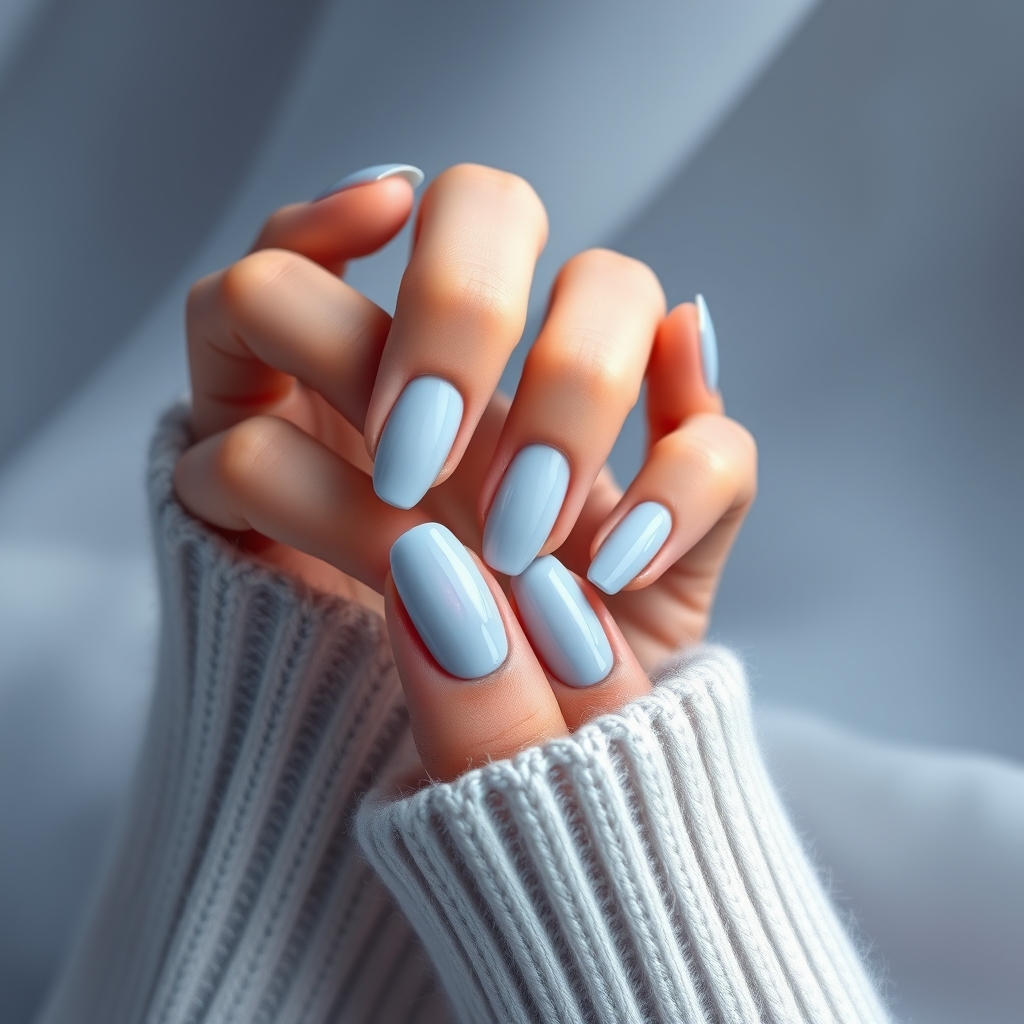 The Enchanting Fusion of Blueberry Milk and Velvet Cat Eye: A Modern Nail Art Dream in Soft Hues and Ethereal Depths