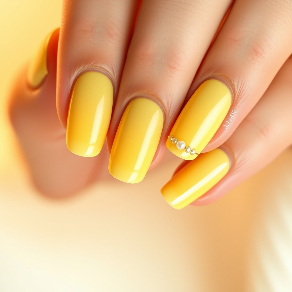 The Enchanting Fusion of Butter Yellow and Micro French: A Modern Nail Art Sonata of Sunshine and Sophistication