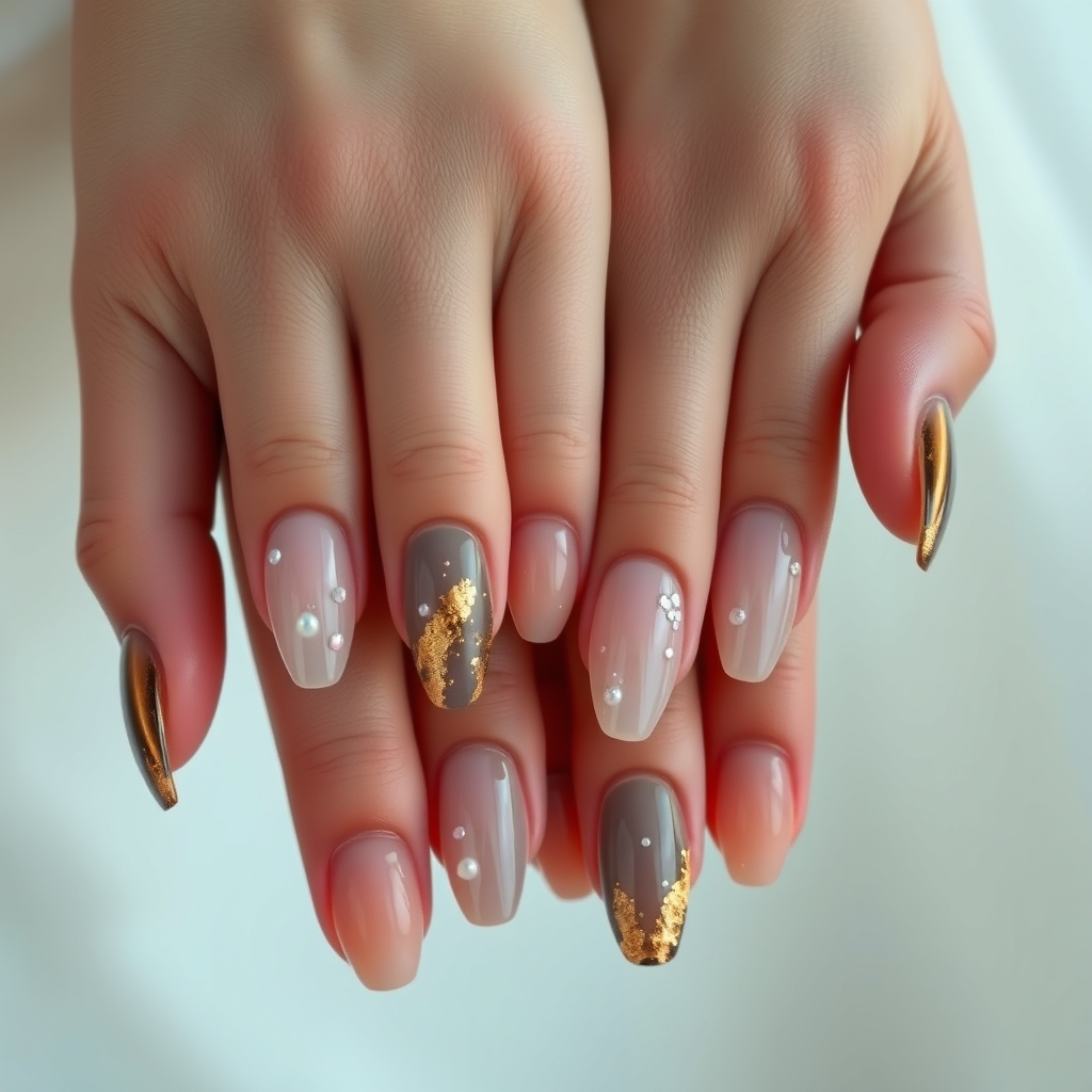 The Ethereal Elegance of Glass Manicures and Velvet Cat Eye: A Modern Nail Art Ballet of Light and Shadow